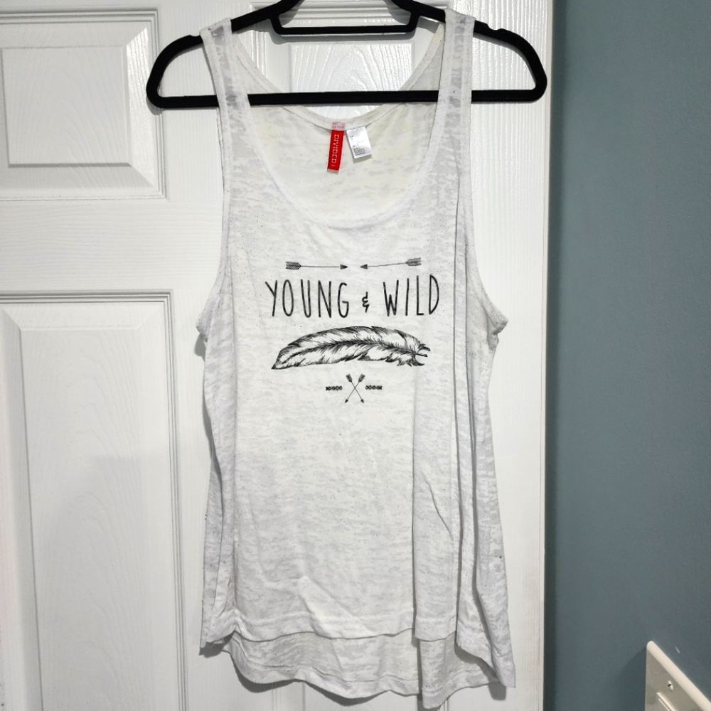 H&M white L tank top